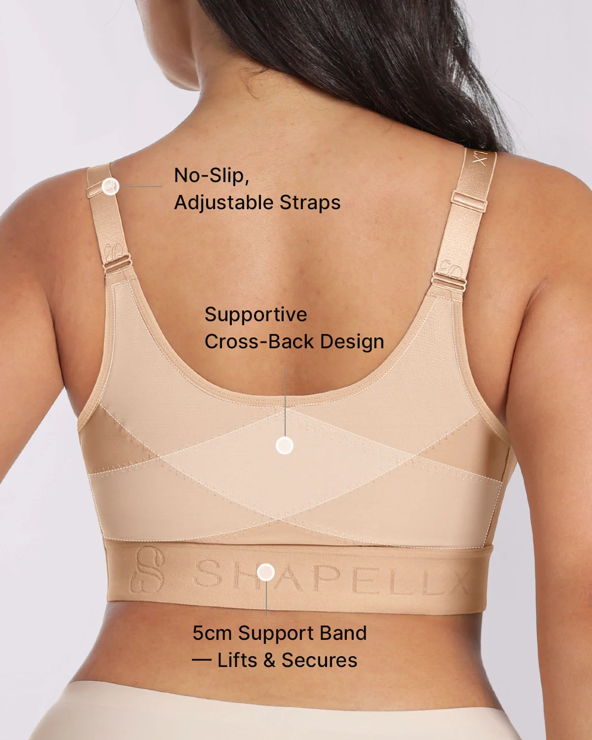 PureForm AeroSlim BH mit Vorderverschluss, ohne Bügel, ungefüttert — CoreFlex™