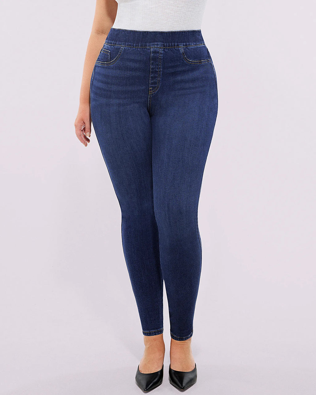 PureForm AeroSlim High-Waist-Skinny-Jeans mit Hüft-Polstern — AiroFlex™
