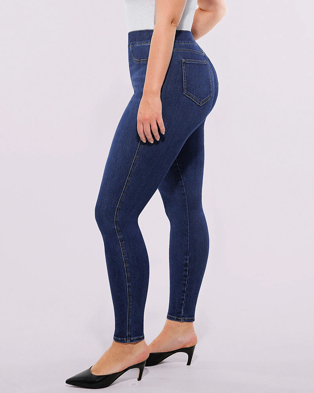 PureForm AeroSlim High-Waist-Skinny-Jeans mit Hüft-Polstern — AiroFlex™