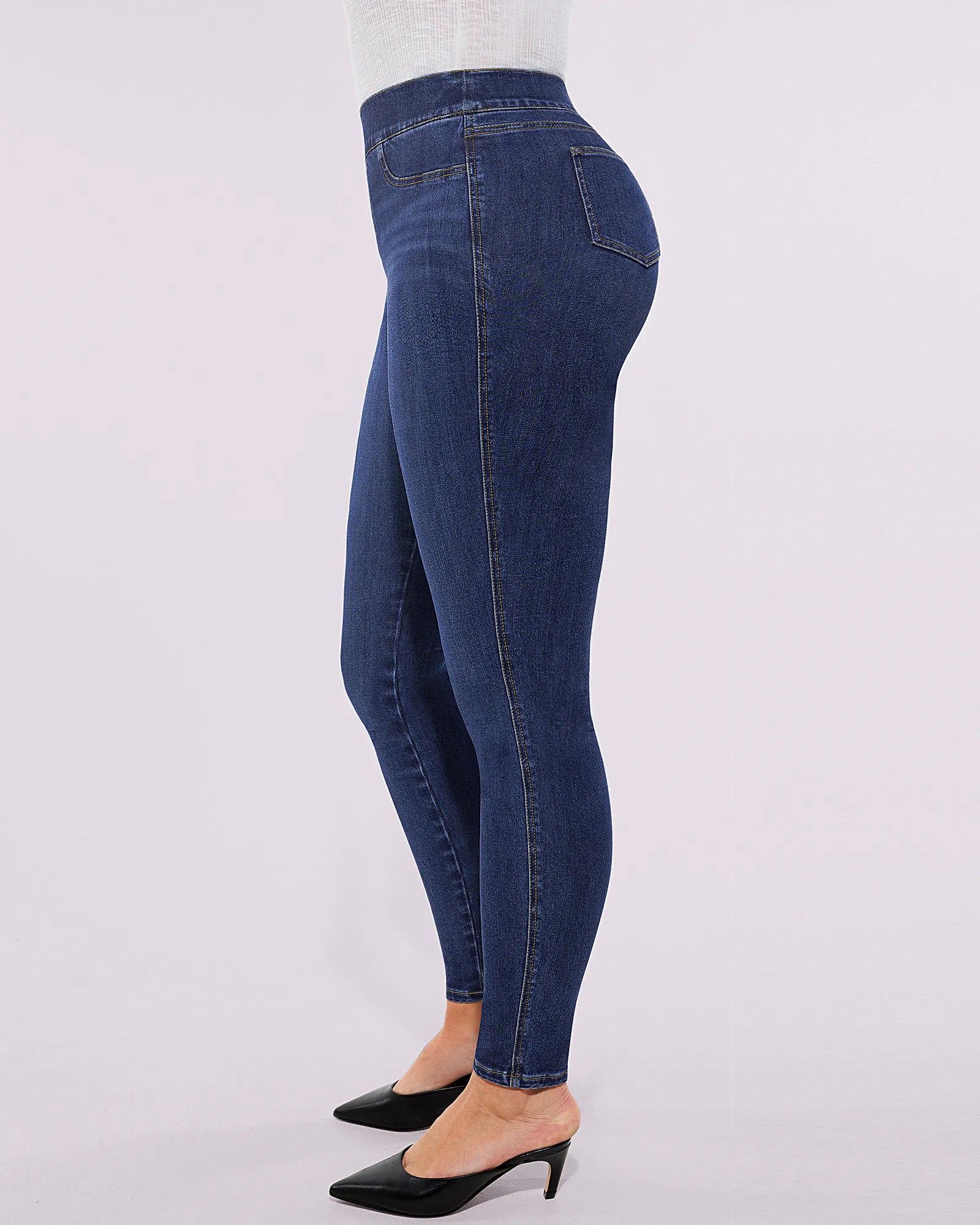 PureForm AeroSlim High-Waist-Skinny-Jeans mit Hüft-Polstern — AiroFlex™