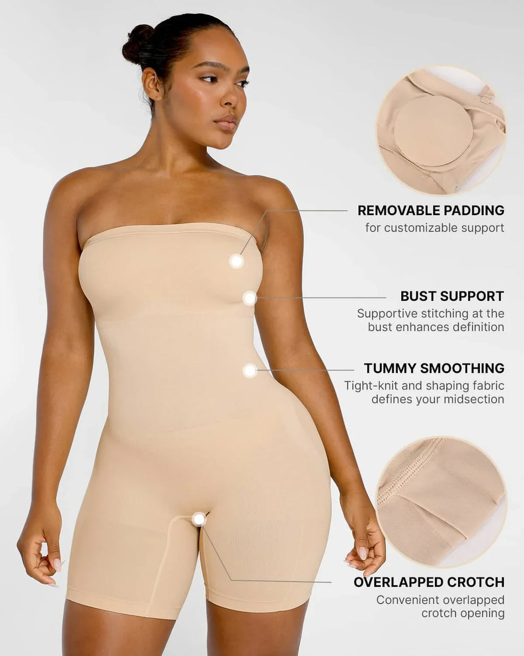 PureForm SkinGlide Strapless Bodysuit — CoreFlex™