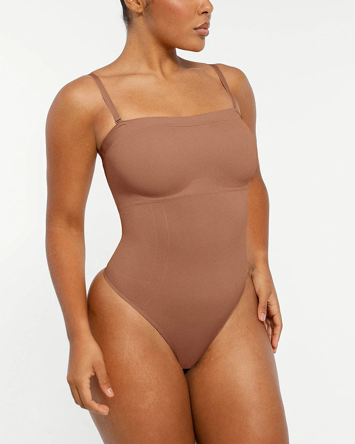 PureForm SkinGlide Strapless Sculpt Thong Bodysuit — CoreFlex™