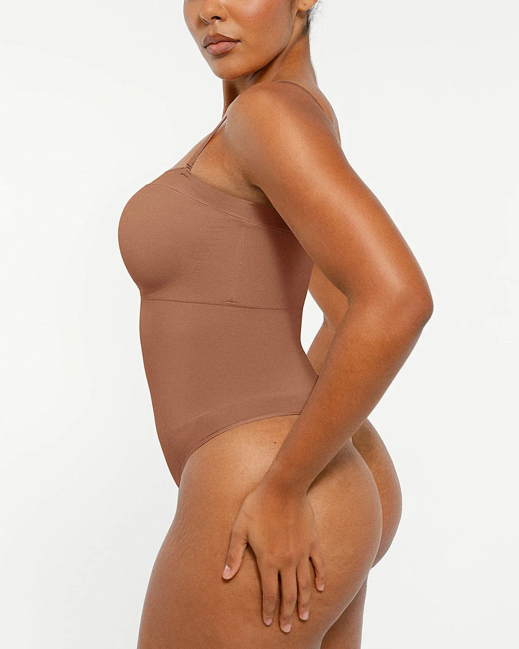 PureForm SkinGlide Strapless Sculpt Thong Bodysuit — CoreFlex™