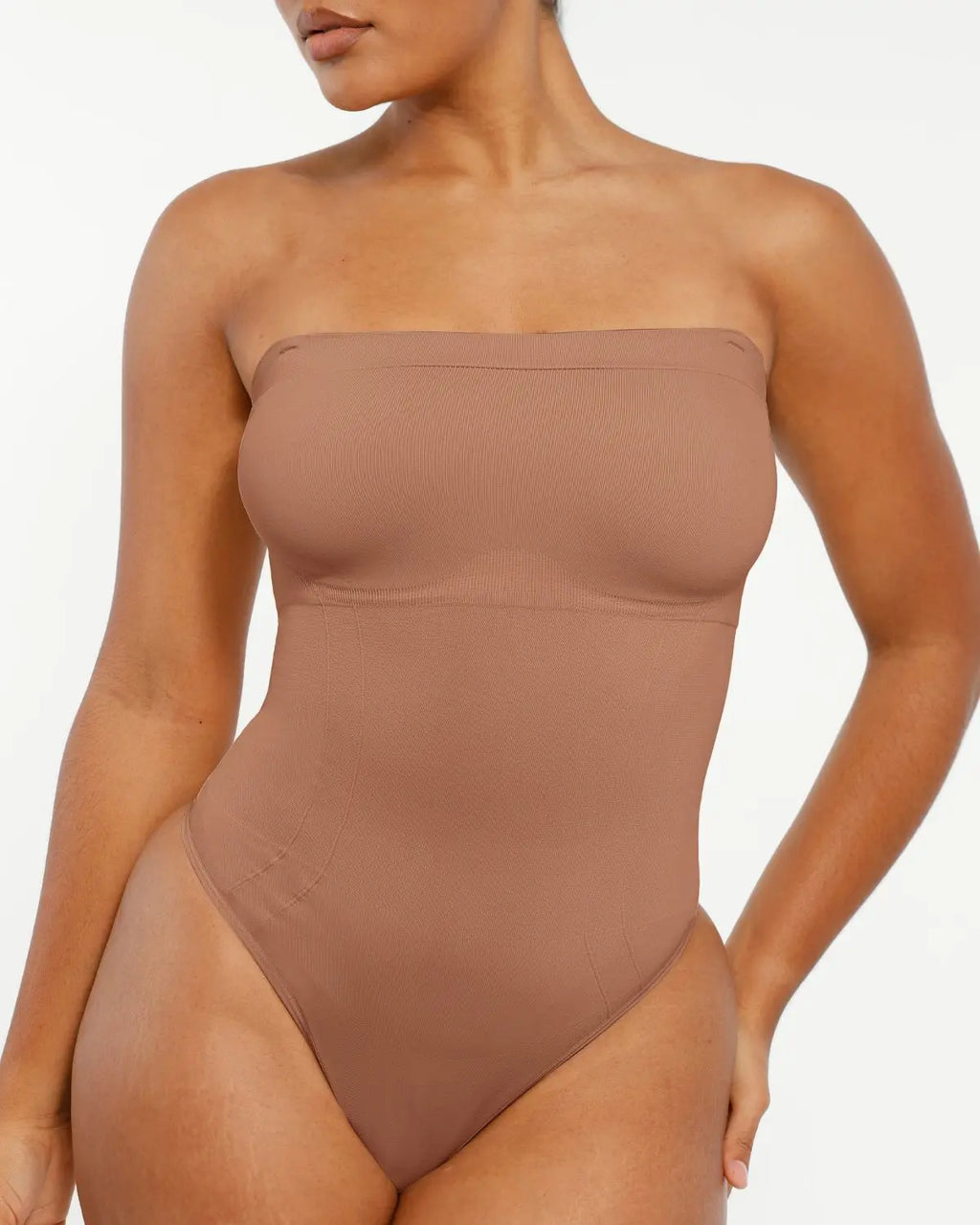 PureForm SkinGlide Strapless Sculpt Thong Bodysuit — CoreFlex™