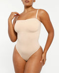PureForm SkinGlide Strapless Sculpt Thong Bodysuit — CoreFlex™