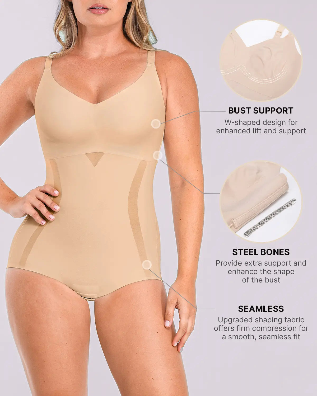 CurveCraft Contour Comfy Glättender Slip-Body — CoreFlex™