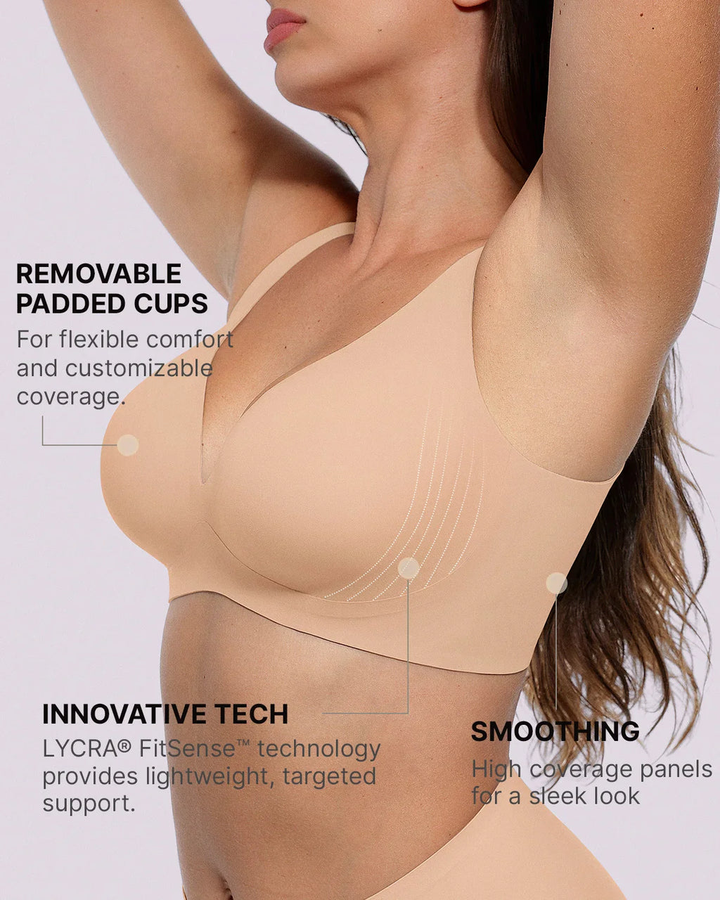 CurveCraft FlexSense Wireless V-Neck Bra — CoreFlex™