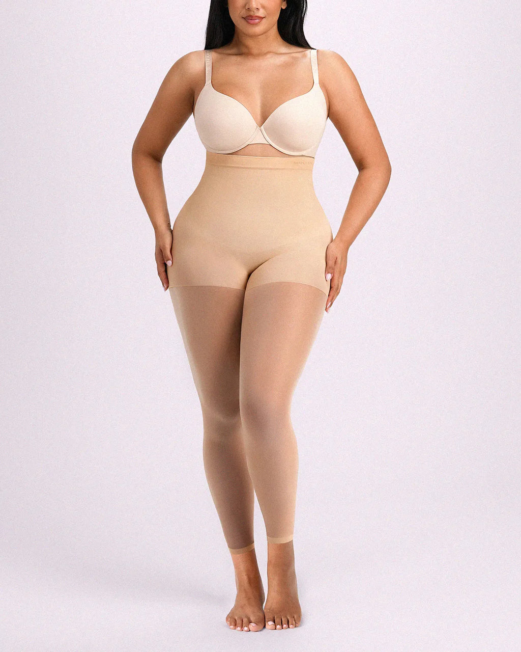 AuraWeave High-Waisted Sheer Shaping Tights — CoreFlex™