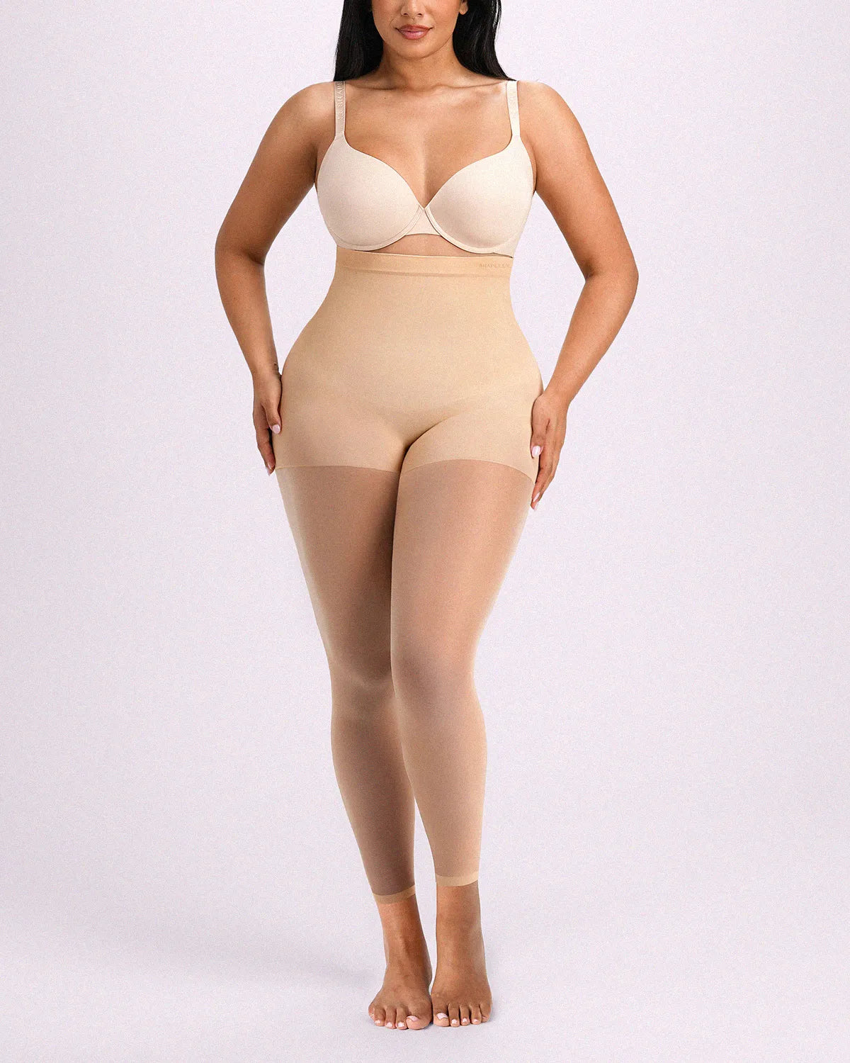 AuraWeave High-Waisted Sheer Shaping Tights — CoreFlex™
