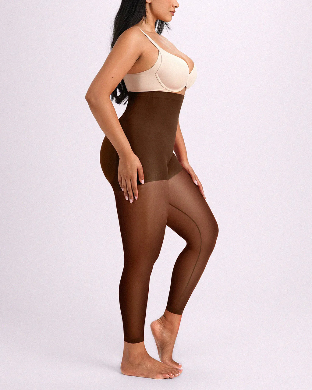 AuraWeave High-Waisted Sheer Shaping Tights — CoreFlex™