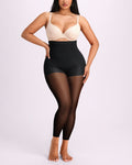 AuraWeave High-Waisted Sheer Shaping Tights — CoreFlex™