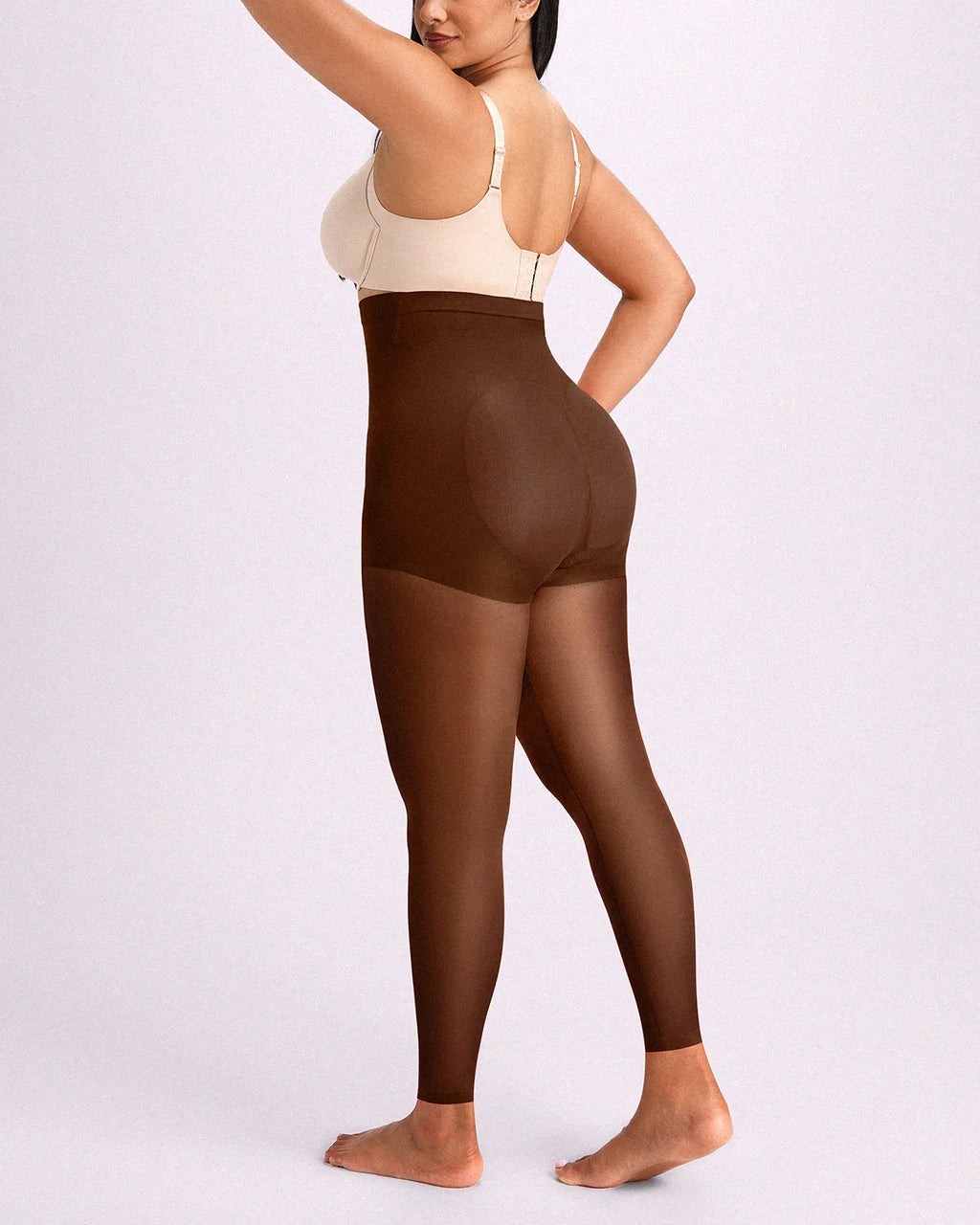 AuraWeave High-Waisted Sheer Shaping Tights — CoreFlex™