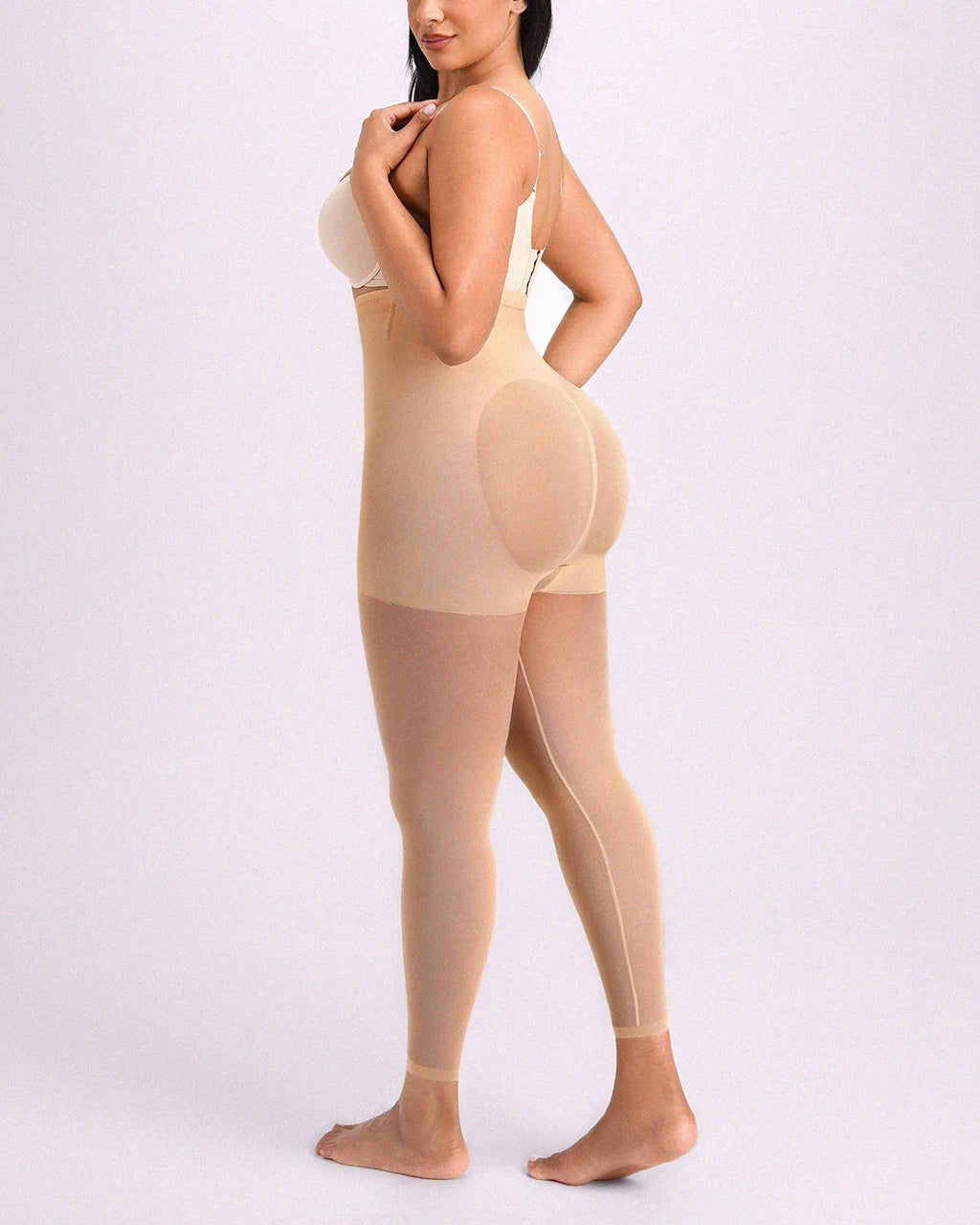 AuraWeave High-Waisted Sheer Shaping Tights — CoreFlex™