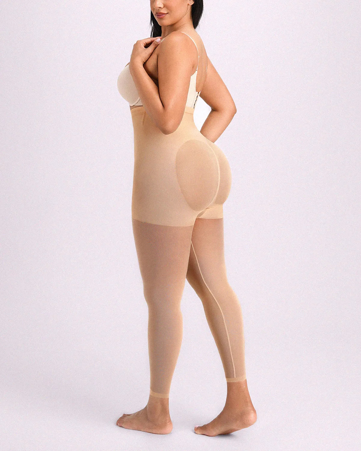AuraWeave High-Waisted Sheer Shaping Tights — CoreFlex™