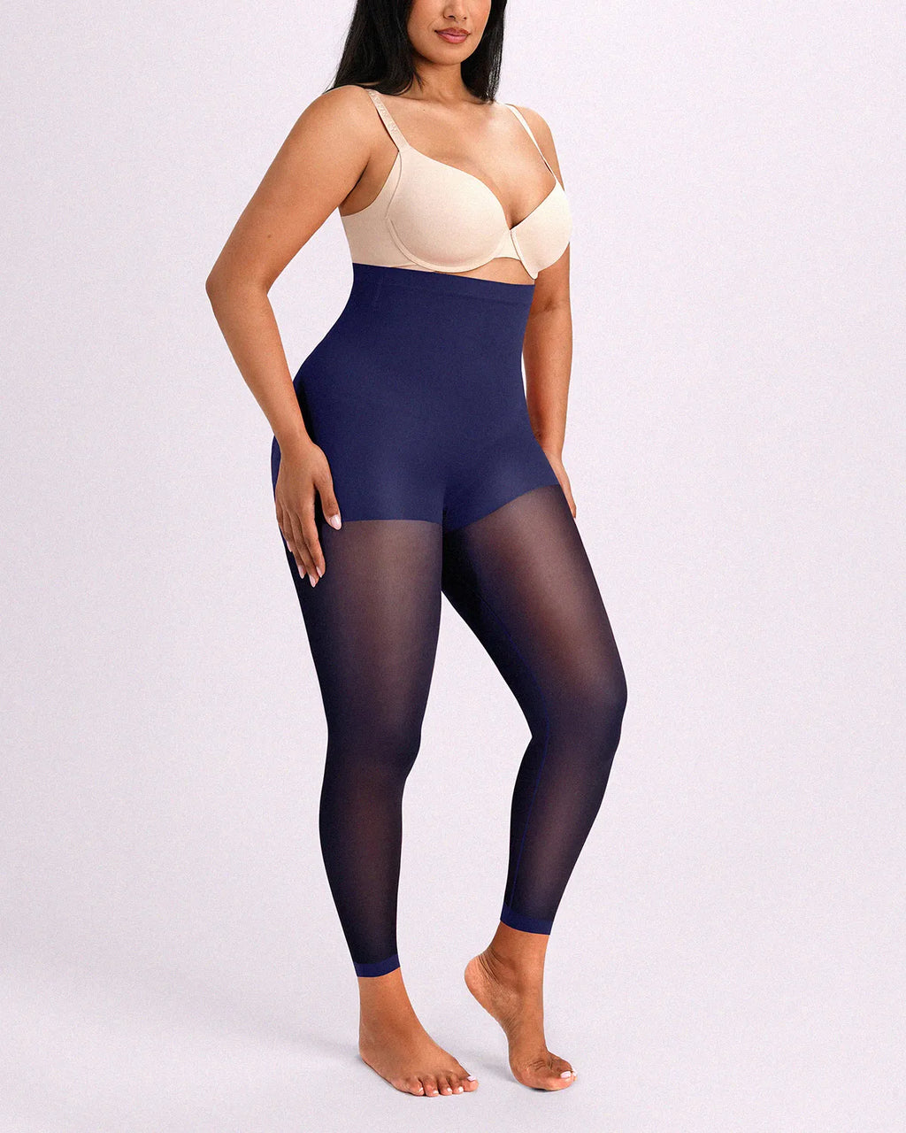AuraWeave High-Waisted Sheer Shaping Tights — CoreFlex™