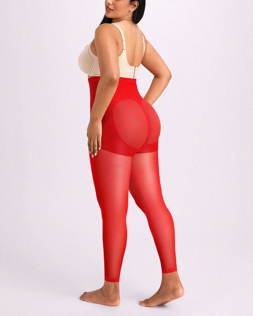 AuraWeave High-Waisted Sheer Shaping Tights — CoreFlex™