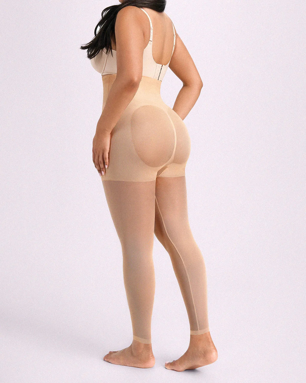 AuraWeave High-Waisted Sheer Shaping Tights — CoreFlex™