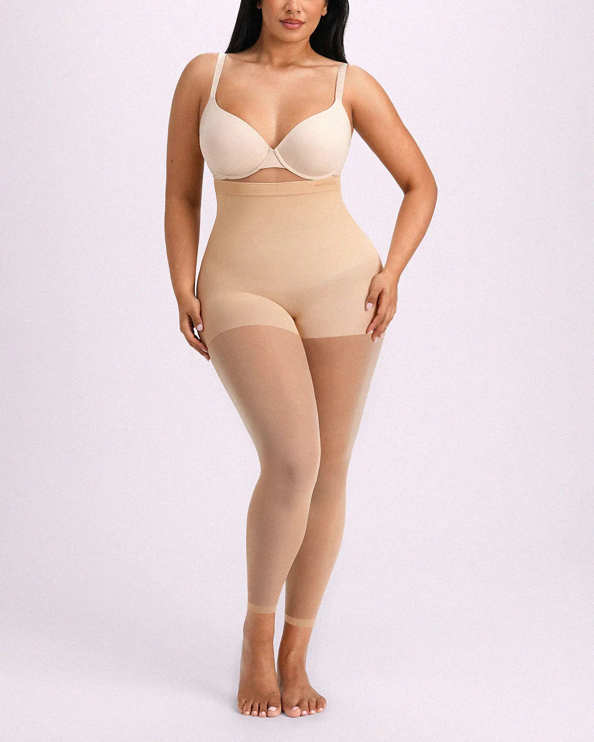 AuraWeave High-Waisted Sheer Shaping Tights — CoreFlex™