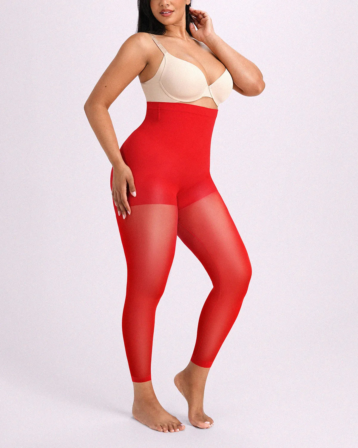 AuraWeave High-Waisted Sheer Shaping Tights — CoreFlex™