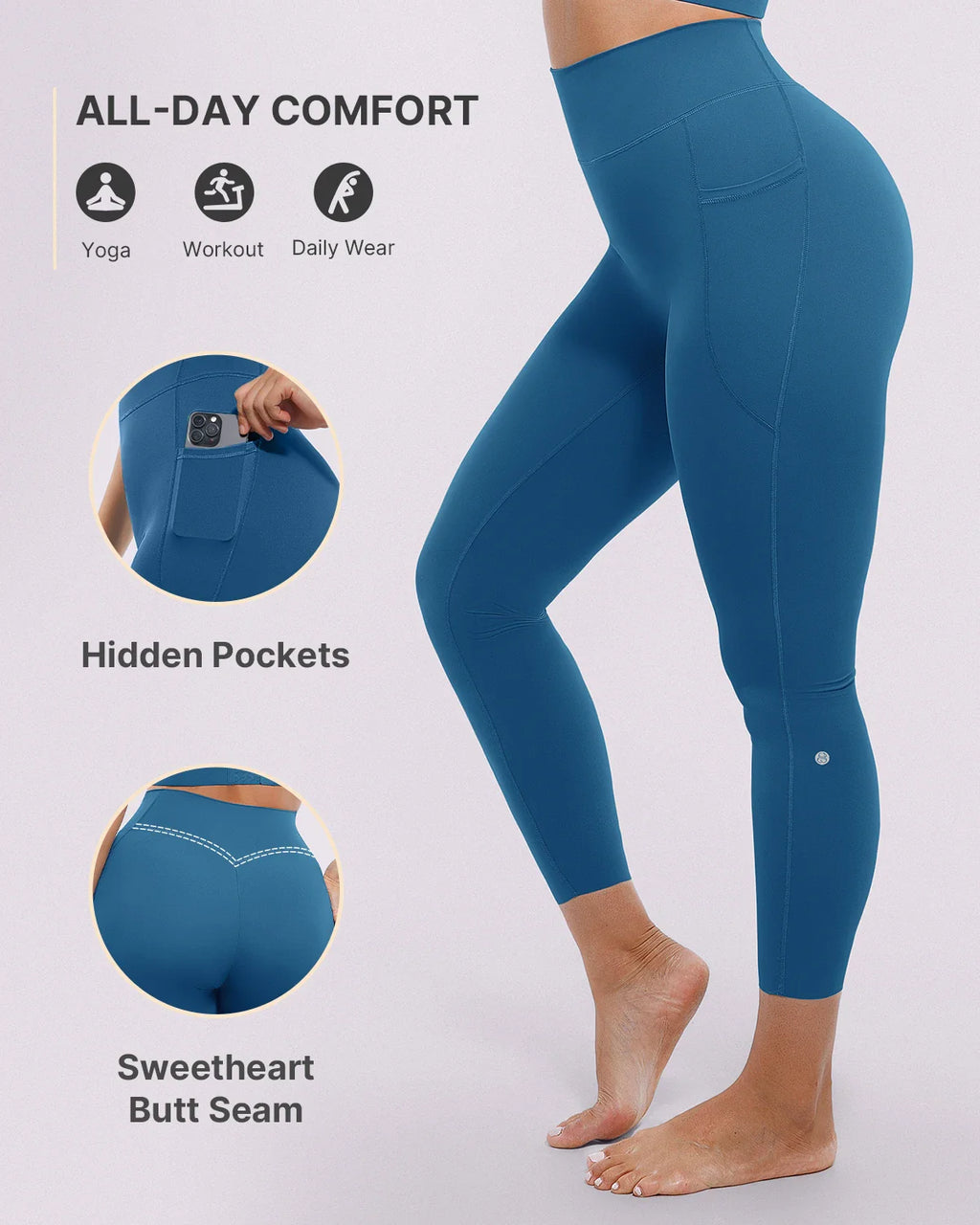 ThermaCinch AeroSlim Trainings-Leggings mit Taschen — AiroFlex™