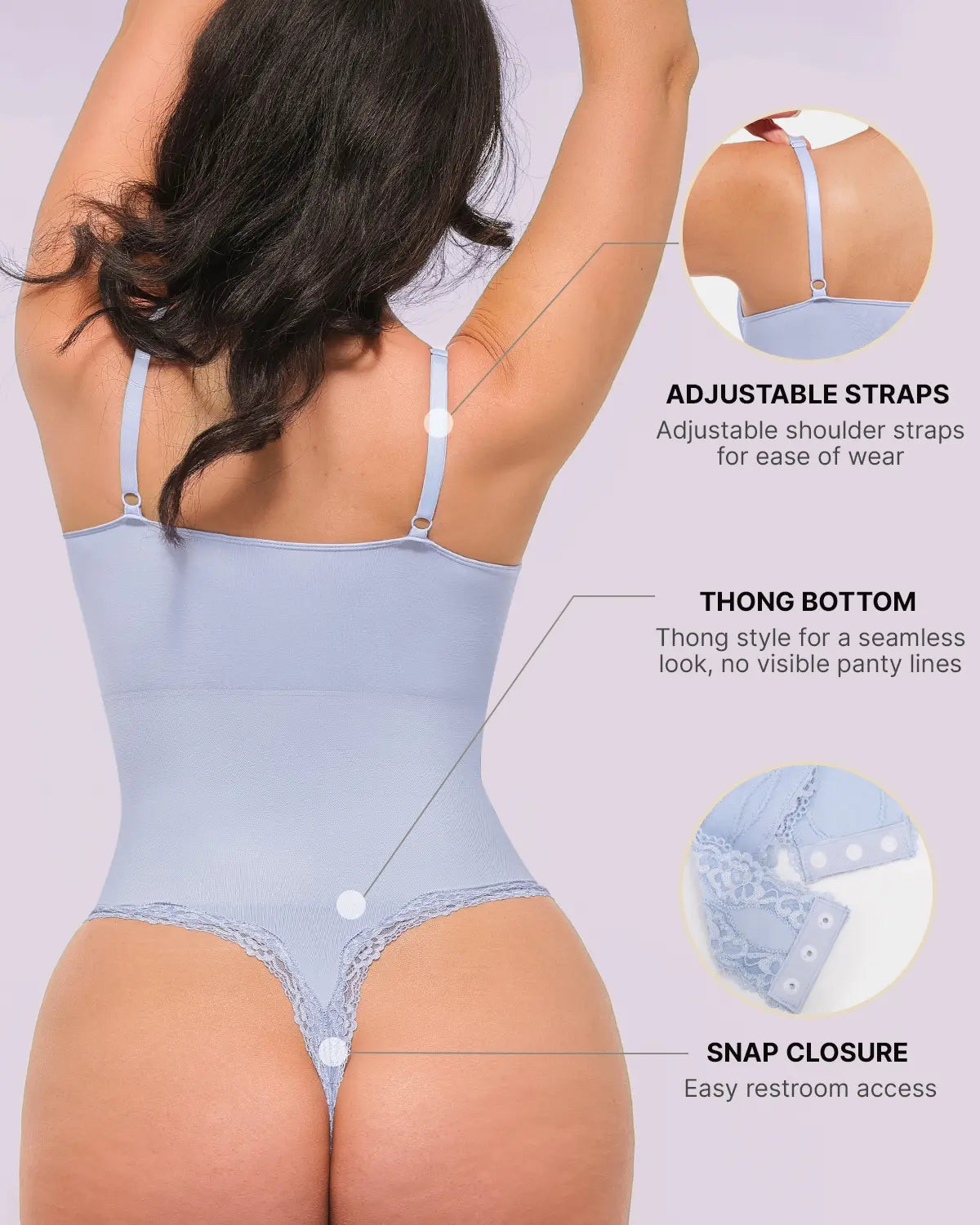 AquaEmbrace Oyster Reborn Wygładzające body — AiroFlex™