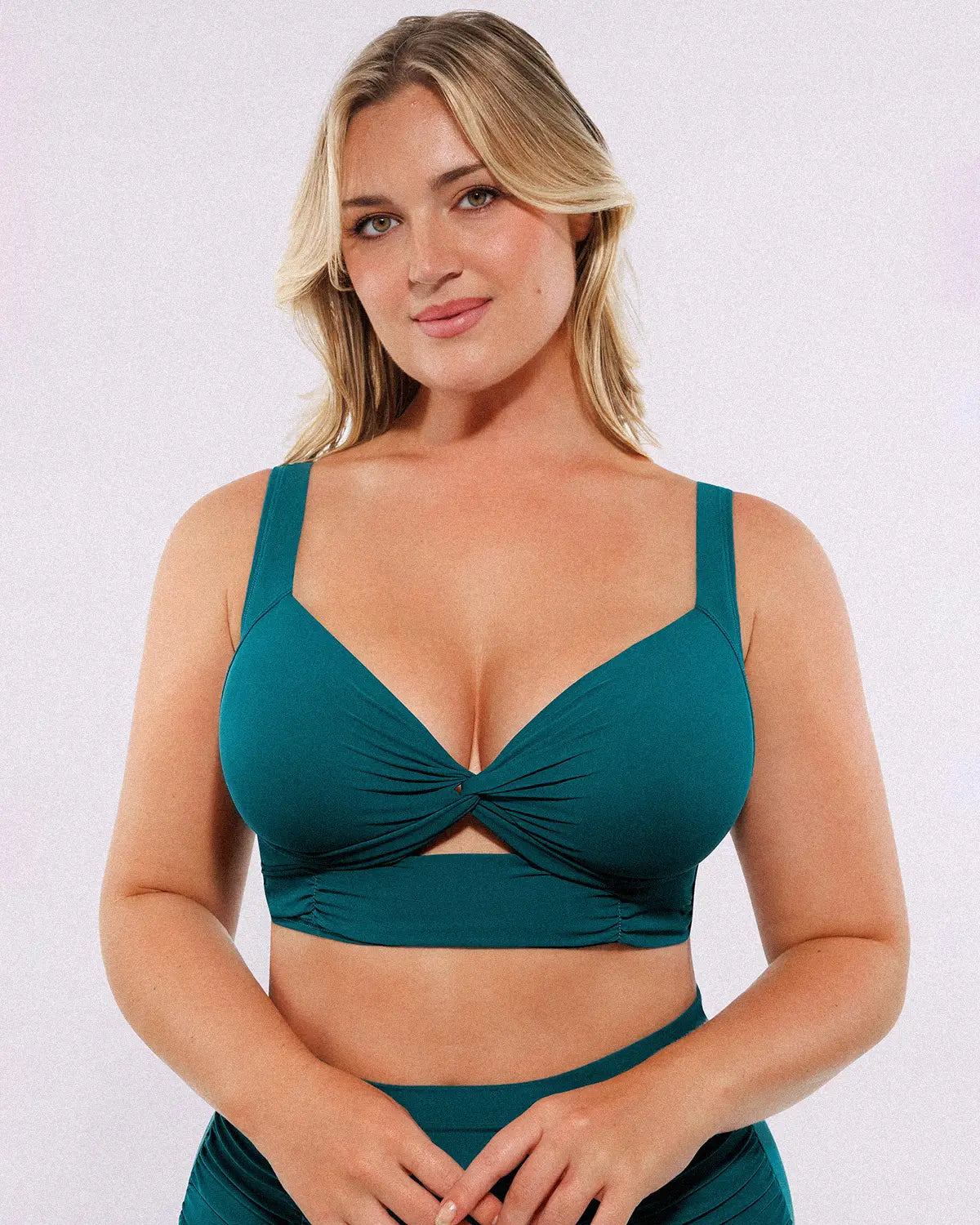 SculptPro Conjunto de bikini: top con nudo frontal y braguita de talle alto