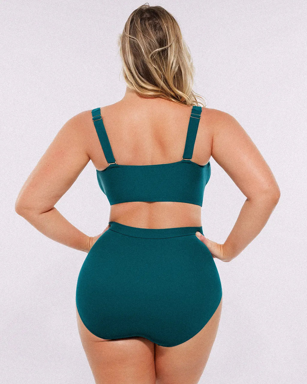 SculptPro Conjunto de bikini: top con nudo frontal y braguita de talle alto
