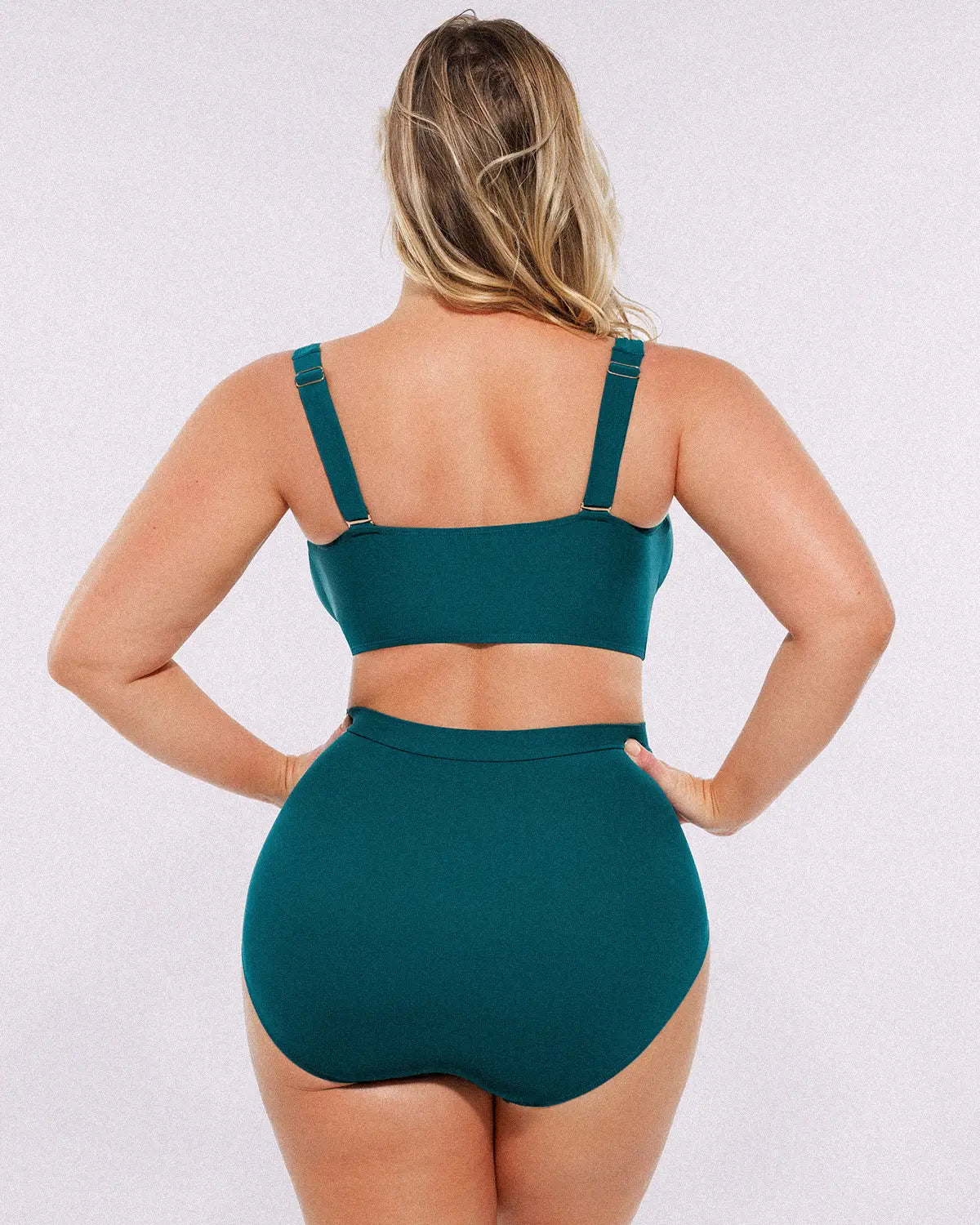 SculptPro Conjunto de bikini: top con nudo frontal y braguita de talle alto