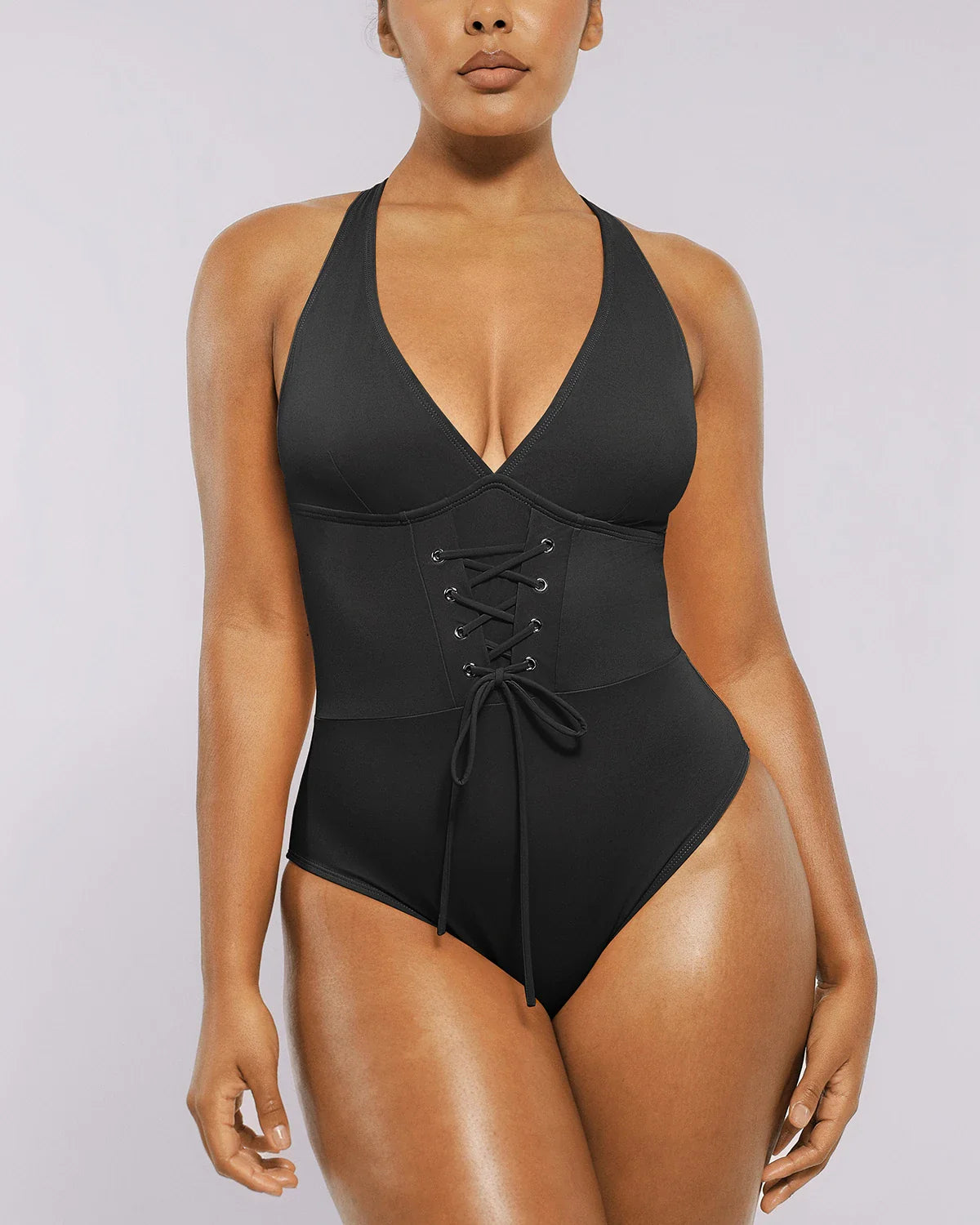SculptPro Bañador corsé escotado con control de abdomen