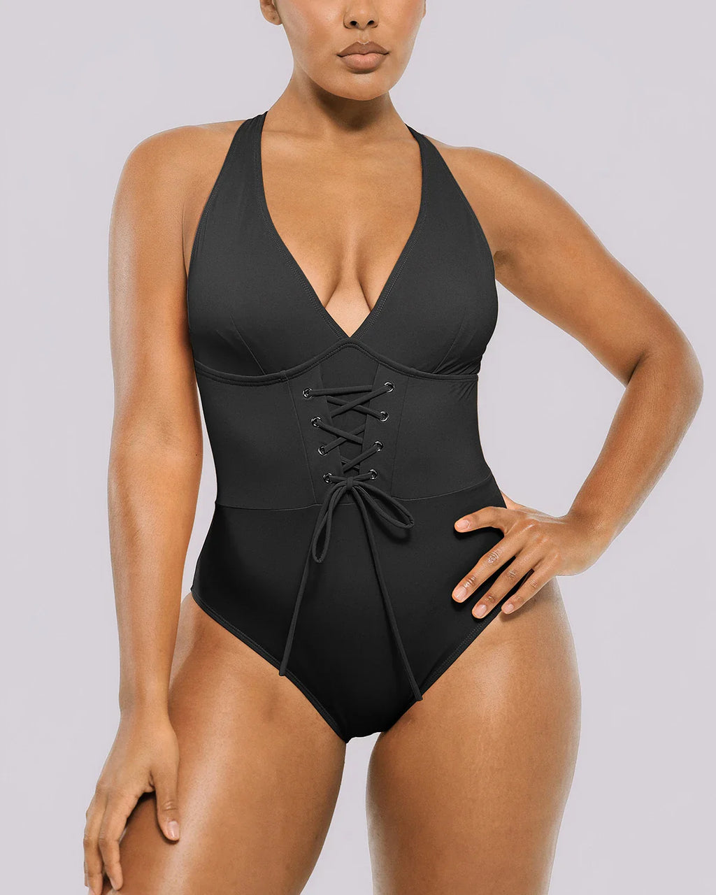 SculptPro Bañador corsé escotado con control de abdomen