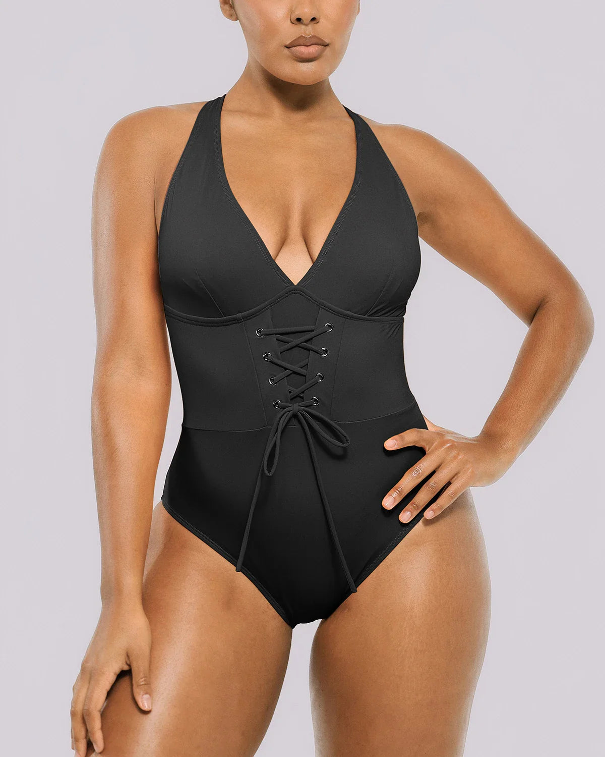 SculptPro Bañador corsé escotado con control de abdomen