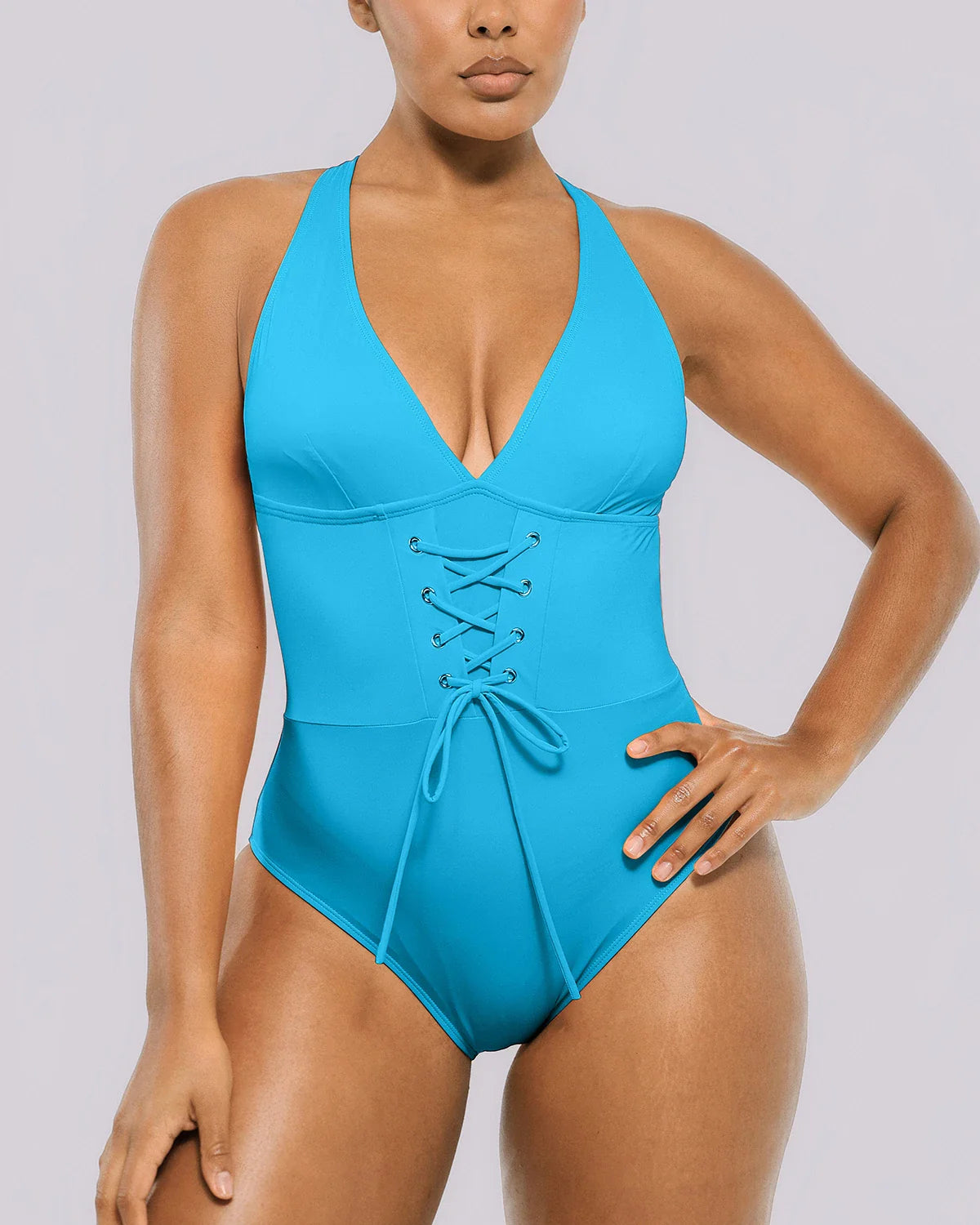SculptPro Bañador corsé escotado con control de abdomen