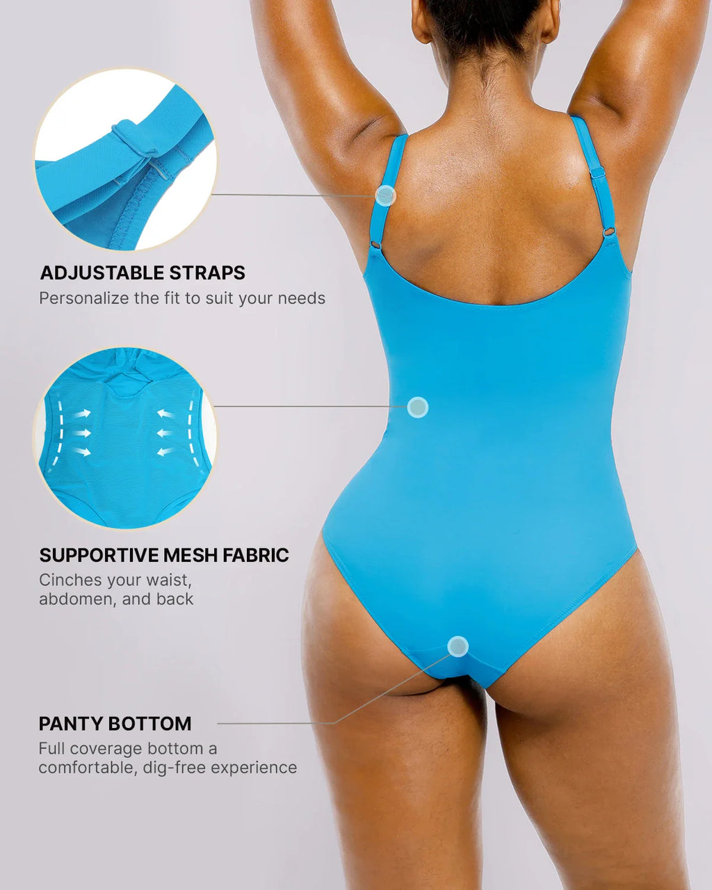 SculptPro Ribbed Cutout-Front Tummy Control Swimsuit