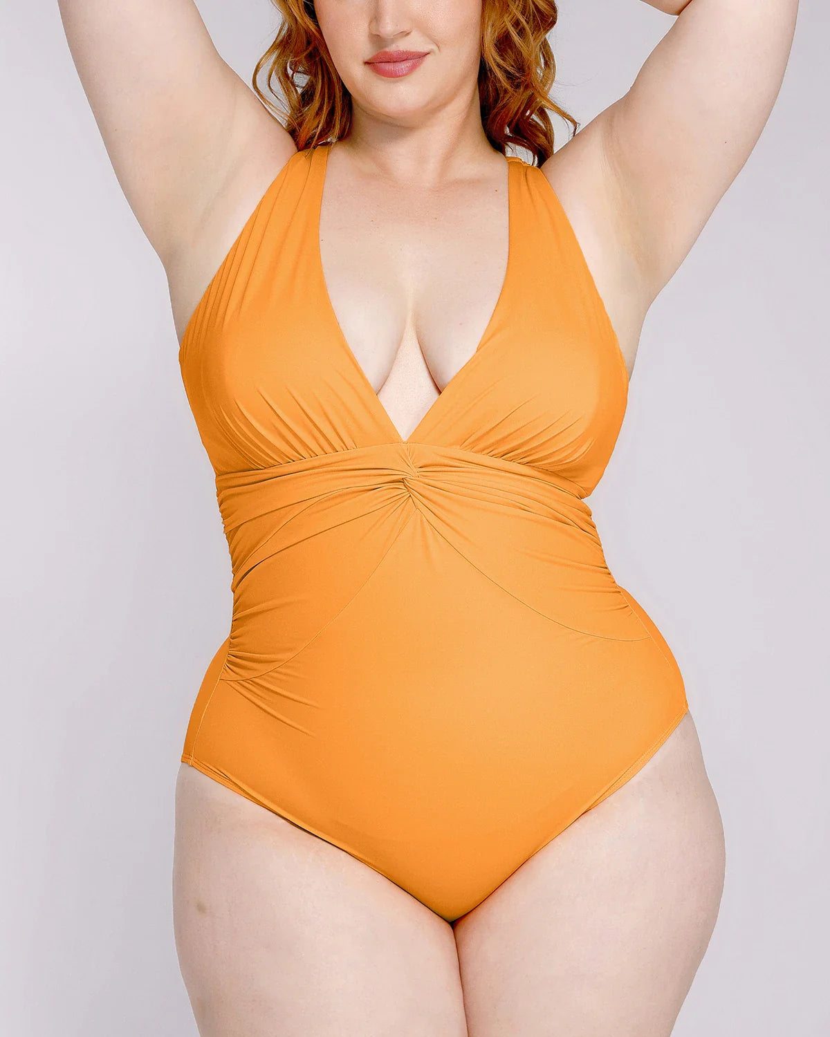SculptPro Ruched Twist-Front Tummy Control Swimsuit