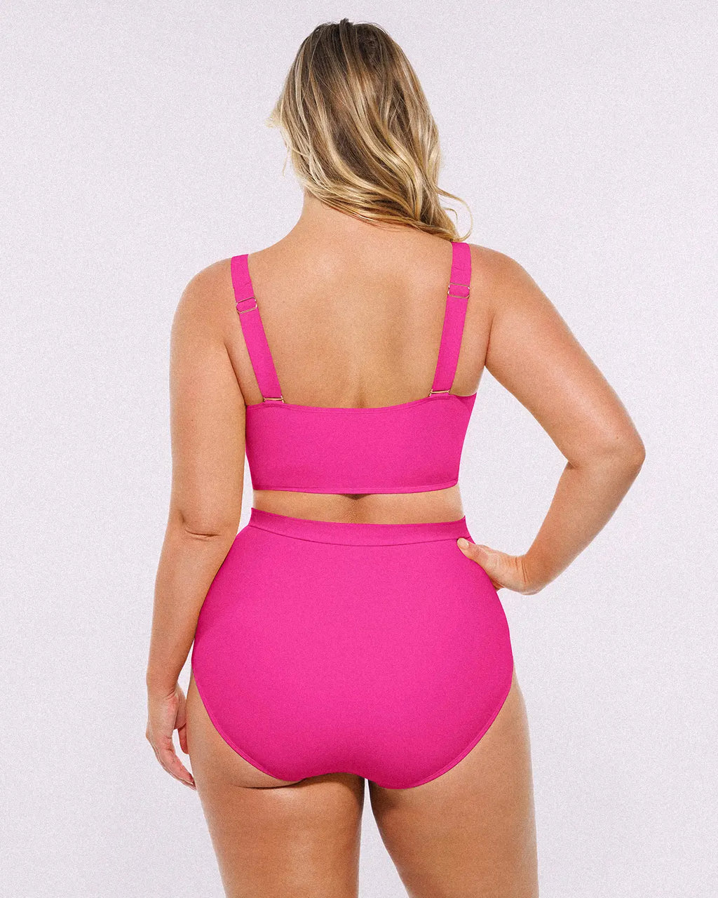 SculptPro Conjunto de bikini: top con nudo frontal y braguita de talle alto