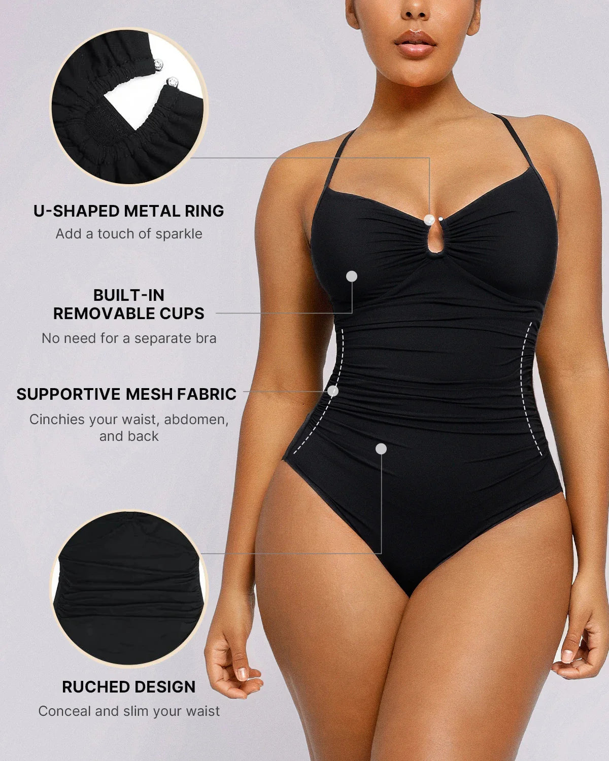 SculptPro Costume modellante con anello a U e cut-out