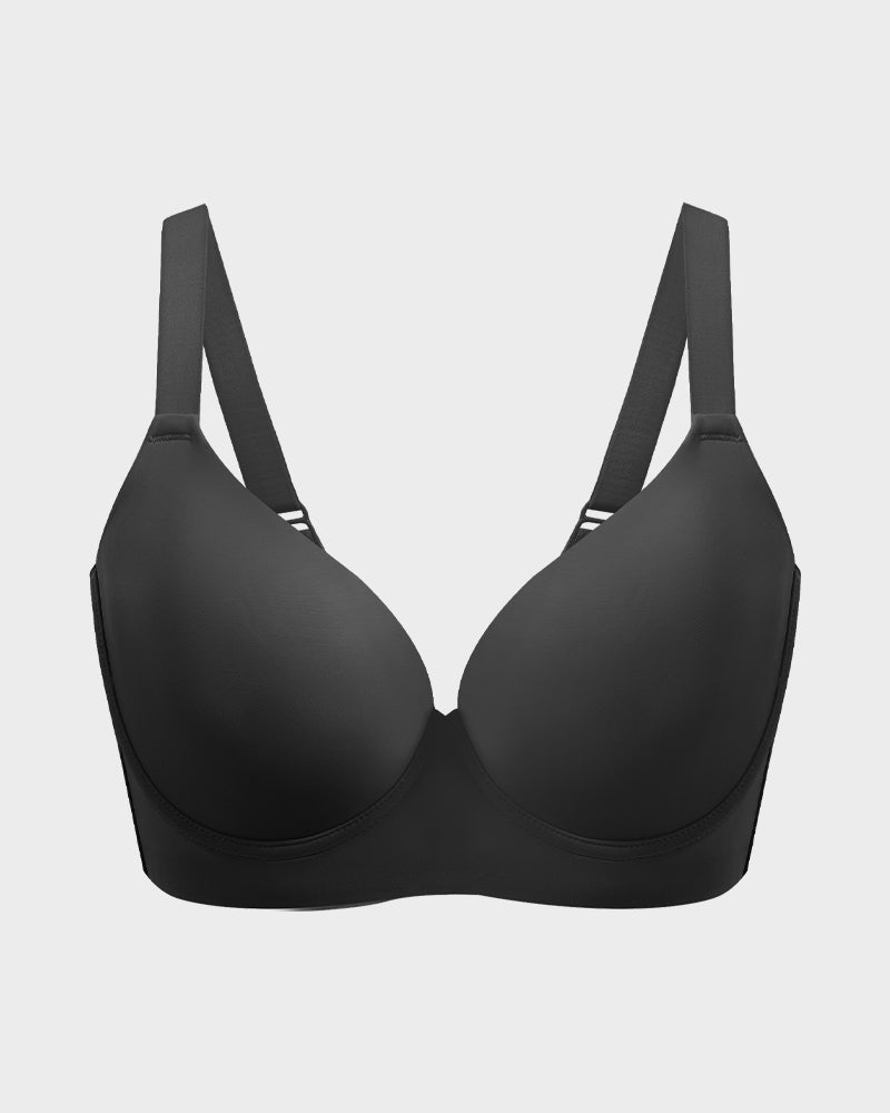 Back Smoothing Push - Up Plunge Bra - HerShape Bra