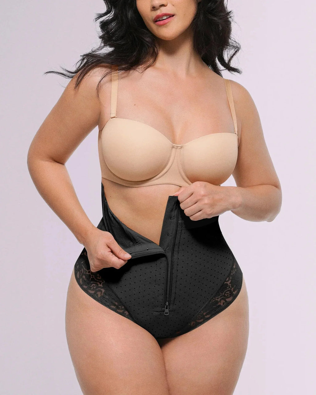 Bare Essentials™ AirSlim® High - Waisted Polka Dot Shaping Thong - HerShape Bra