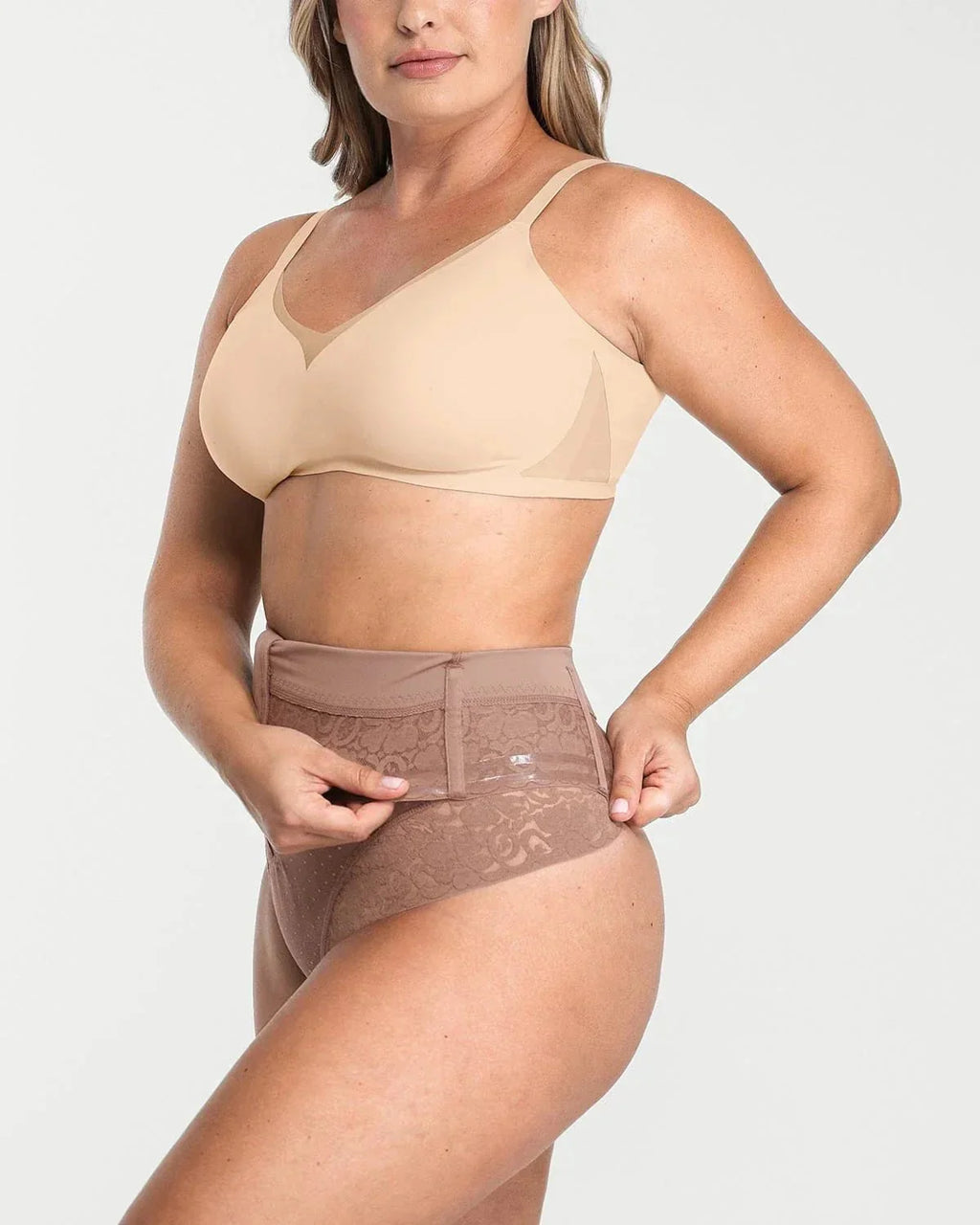 Bare Essentials™ AirSlim® High - Waisted Polka Dot Shaping Thong - HerShape Bra