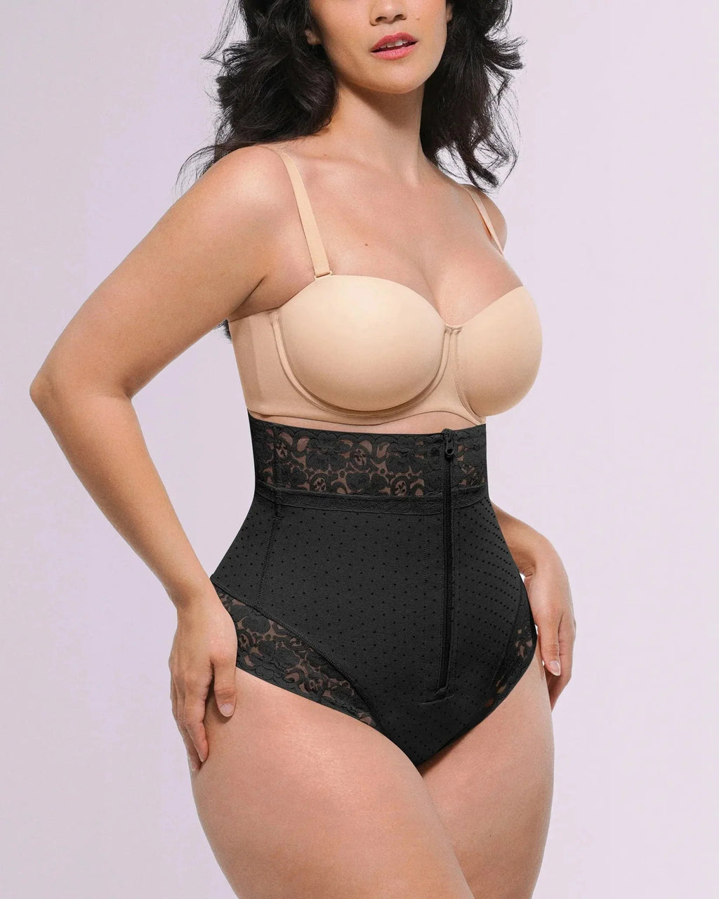 Bare Essentials™ AirSlim® High - Waisted Polka Dot Shaping Thong - HerShape Bra