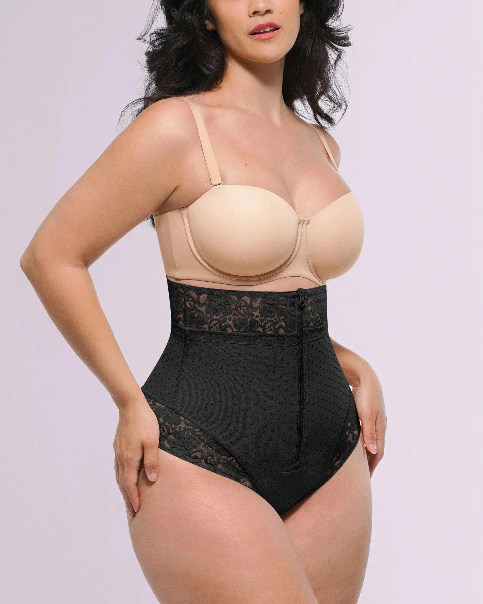 Bare Essentials™ AirSlim® High - Waisted Polka Dot Shaping Thong - HerShape Bra