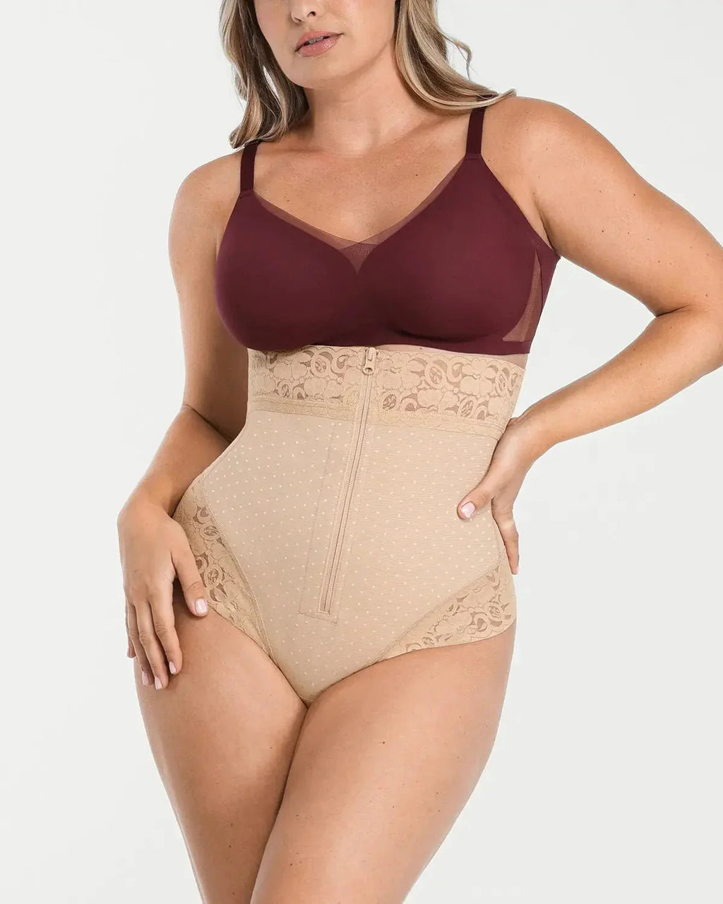 Bare Essentials™ AirSlim® High - Waisted Polka Dot Shaping Thong - HerShape Bra