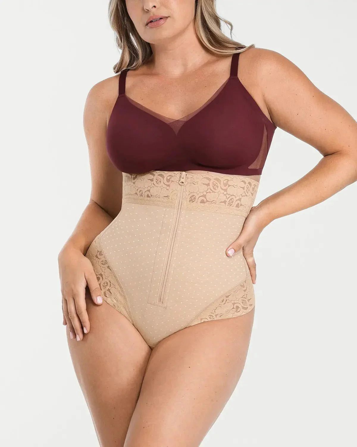 Bare Essentials™ AirSlim® High - Waisted Polka Dot Shaping Thong - HerShape Bra