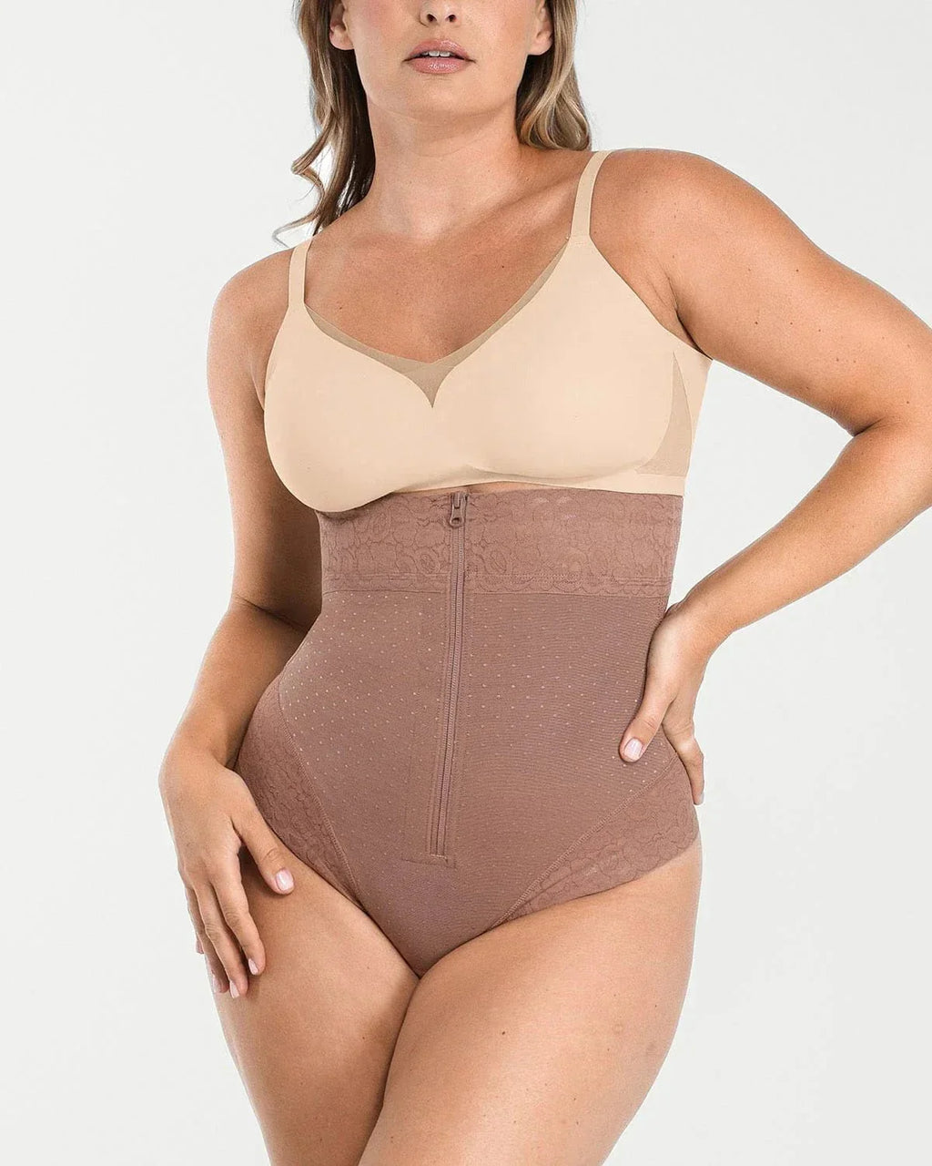 Bare Essentials™ AirSlim® High - Waisted Polka Dot Shaping Thong - HerShape Bra