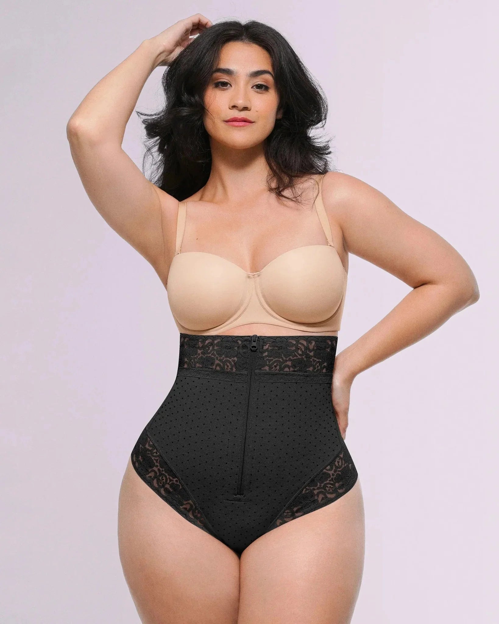 Bare Essentials™ AirSlim® High - Waisted Polka Dot Shaping Thong - HerShape Bra