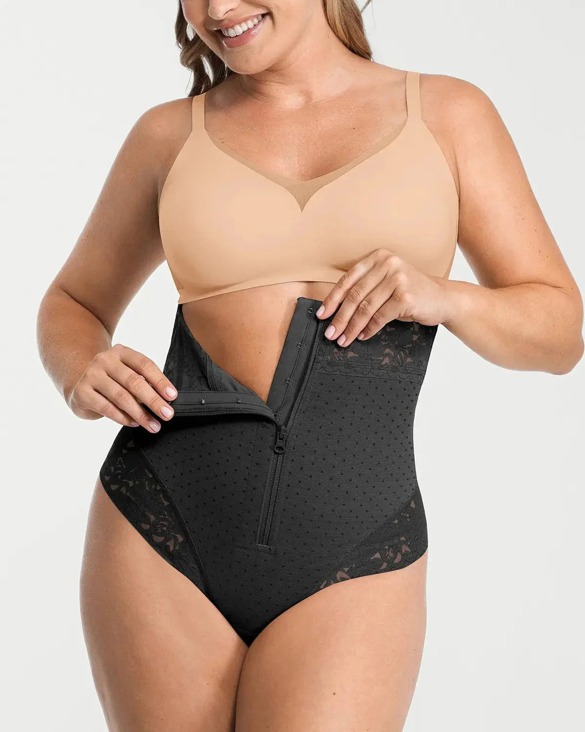 Bare Essentials™ AirSlim® High - Waisted Polka Dot Shaping Thong - HerShape Bra