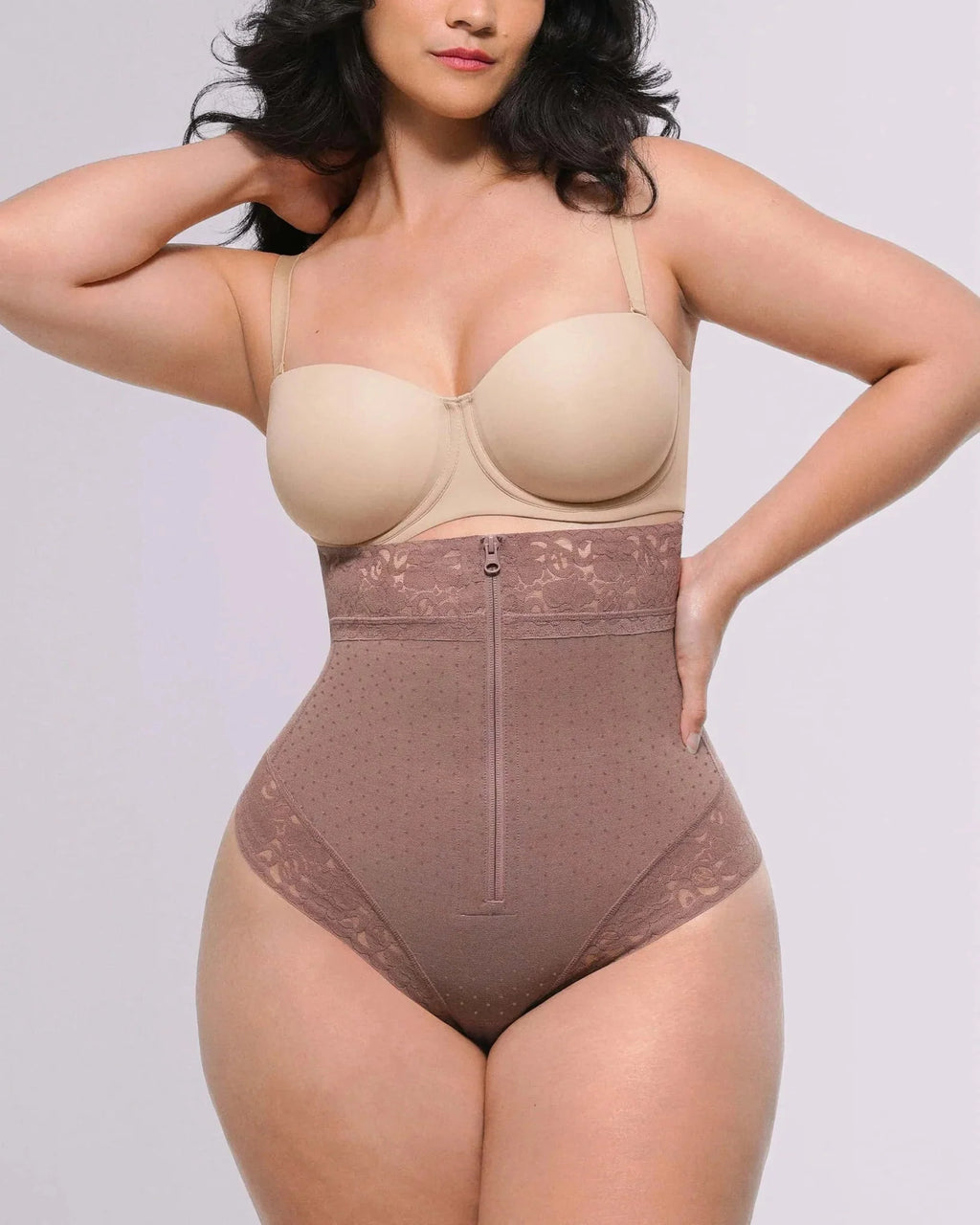 Bare Essentials™ AirSlim® High - Waisted Polka Dot Shaping Thong - HerShape Bra
