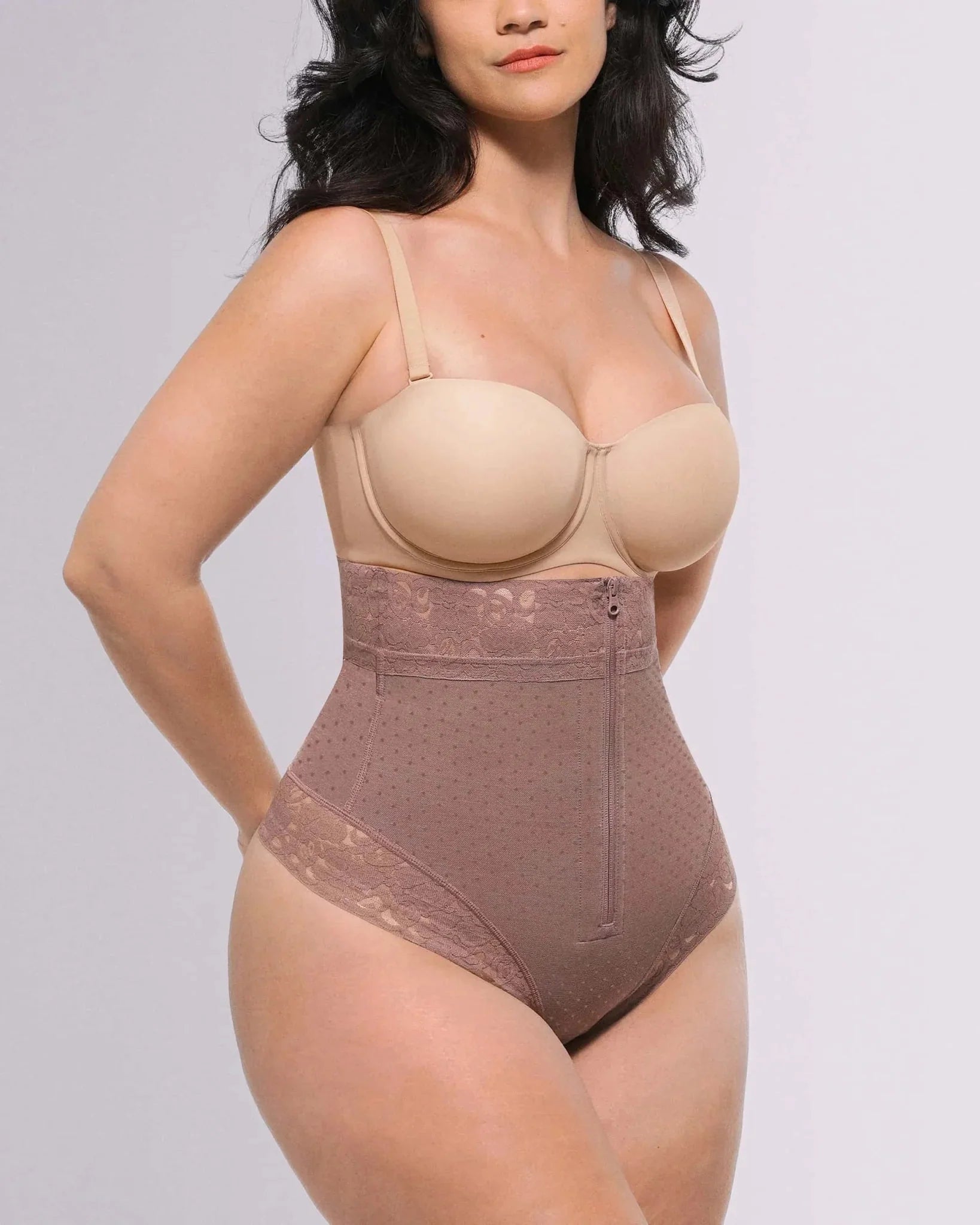 Bare Essentials™ AirSlim® High - Waisted Polka Dot Shaping Thong - HerShape Bra