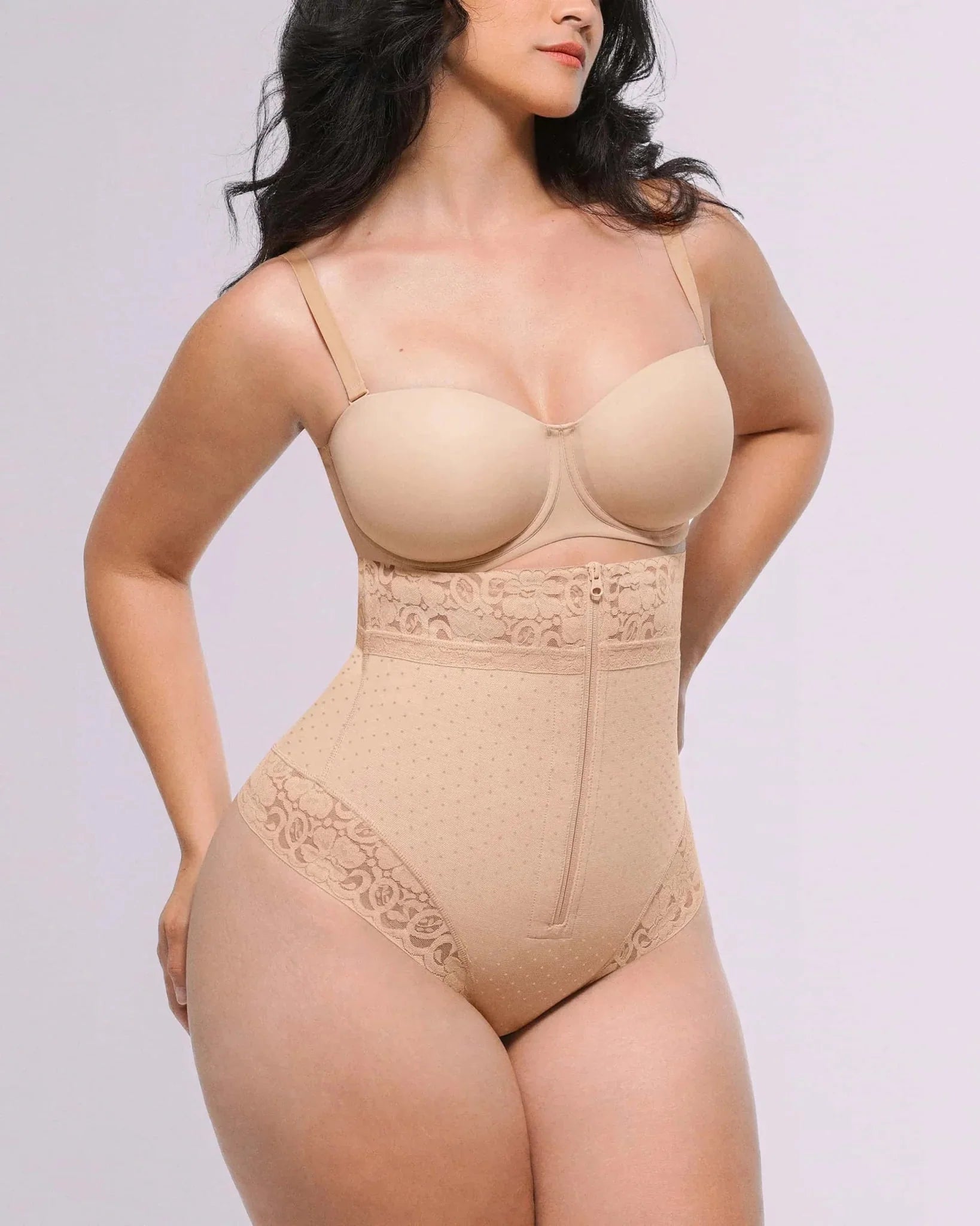 Bare Essentials™ AirSlim® High - Waisted Polka Dot Shaping Thong - HerShape Bra