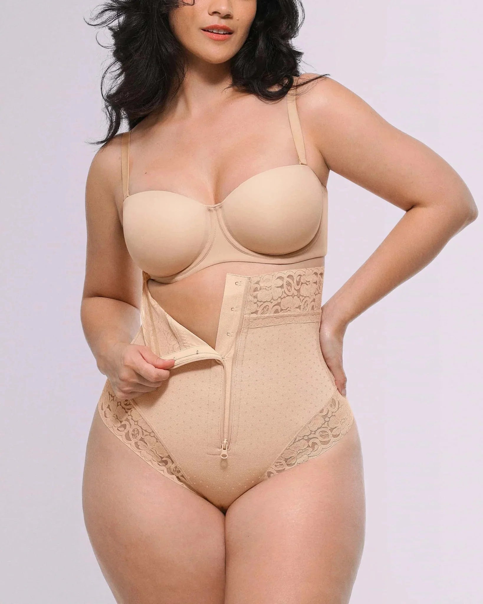 Bare Essentials™ AirSlim® High - Waisted Polka Dot Shaping Thong - HerShape Bra